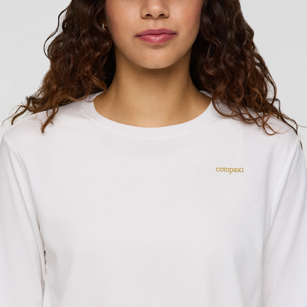 Sky To Sea Long-Sleeve T-Shirt - Women's, White, Model Avery