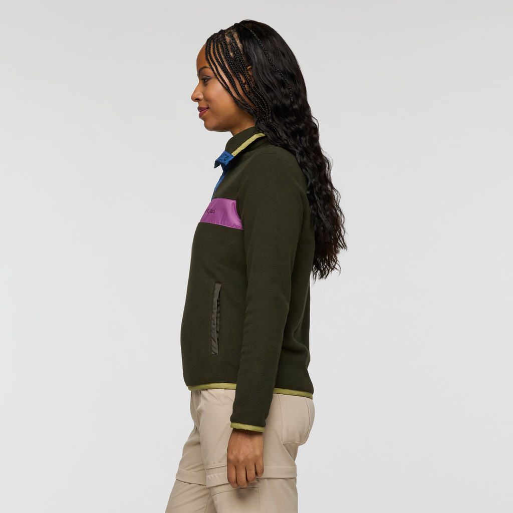 Teca Fleece Pullover - Women's, Deep Dark Woods, Model Charlie