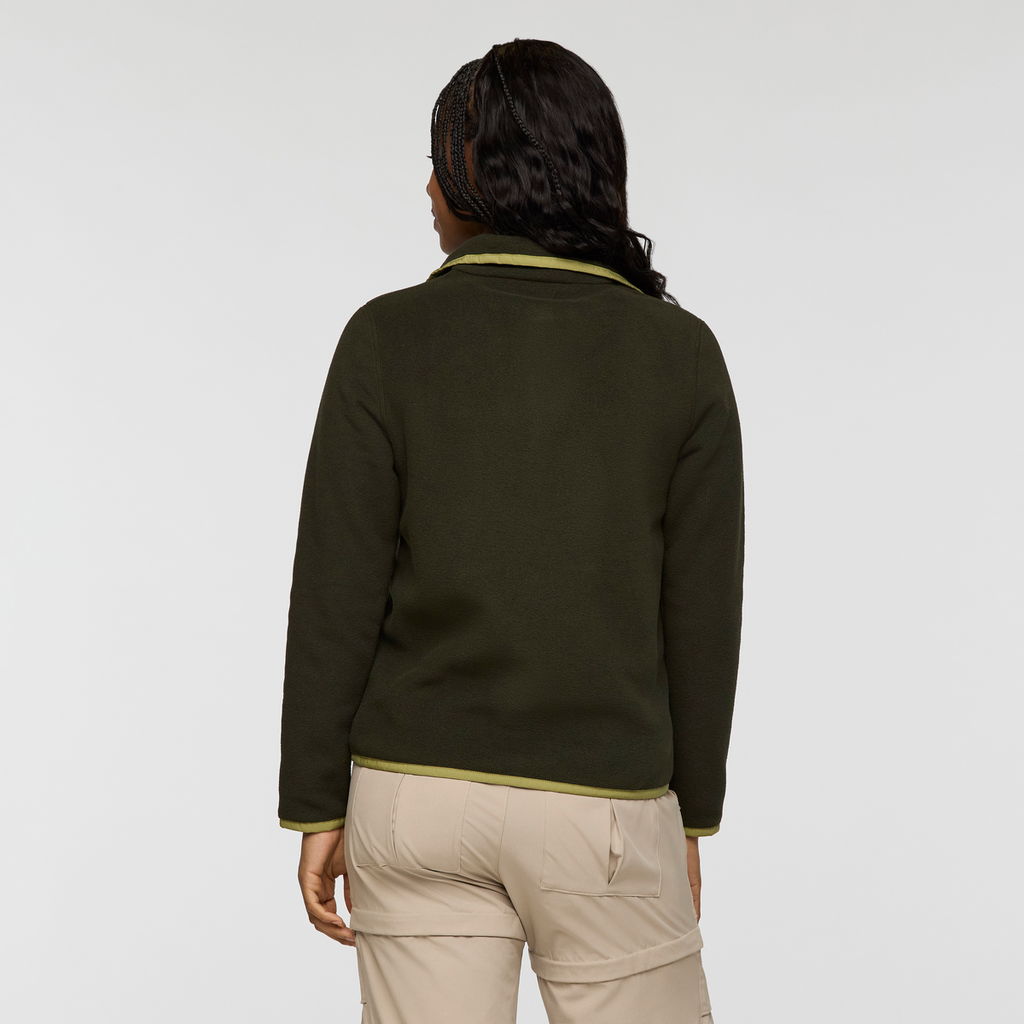 Teca Fleece Pullover - Women's, Deep Dark Woods, Model Charlie