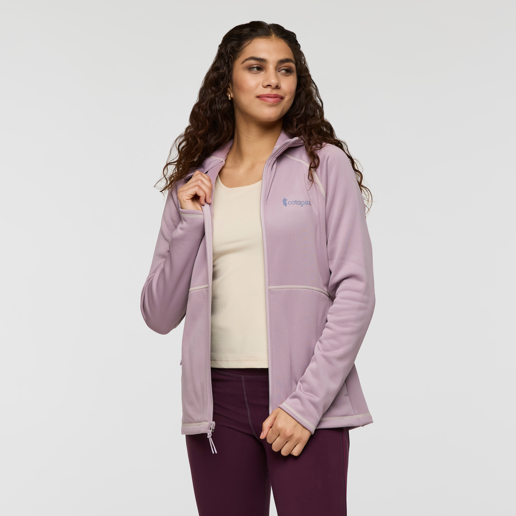 Tempa Fleece Hooded Jacket - Women's, Quartz, Model Avery