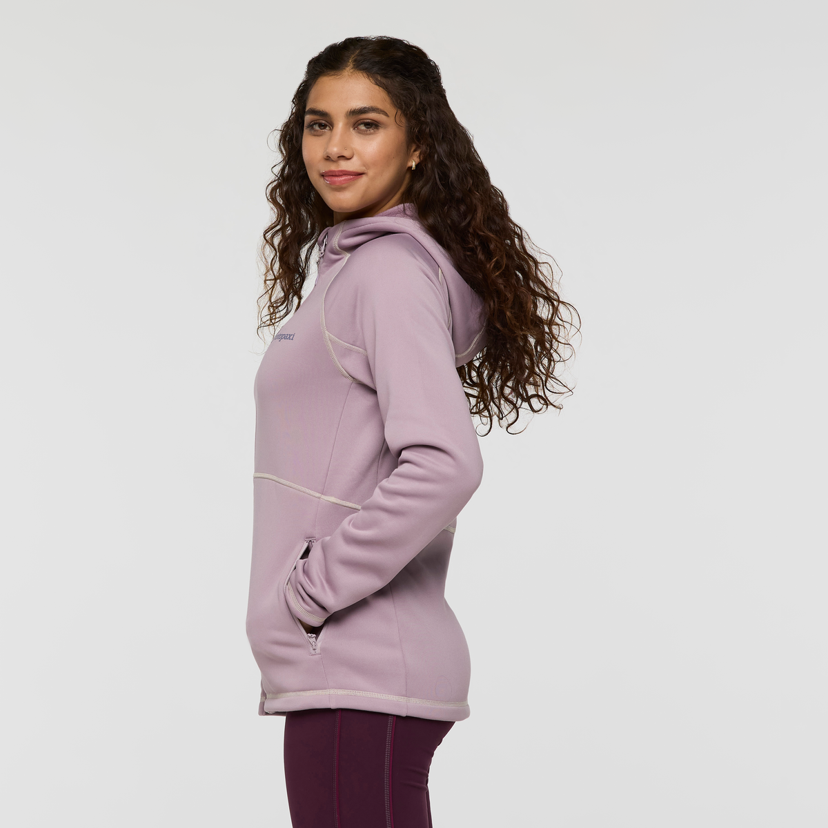 Tempa Fleece Hooded Jacket - Women's, Quartz, Model Avery