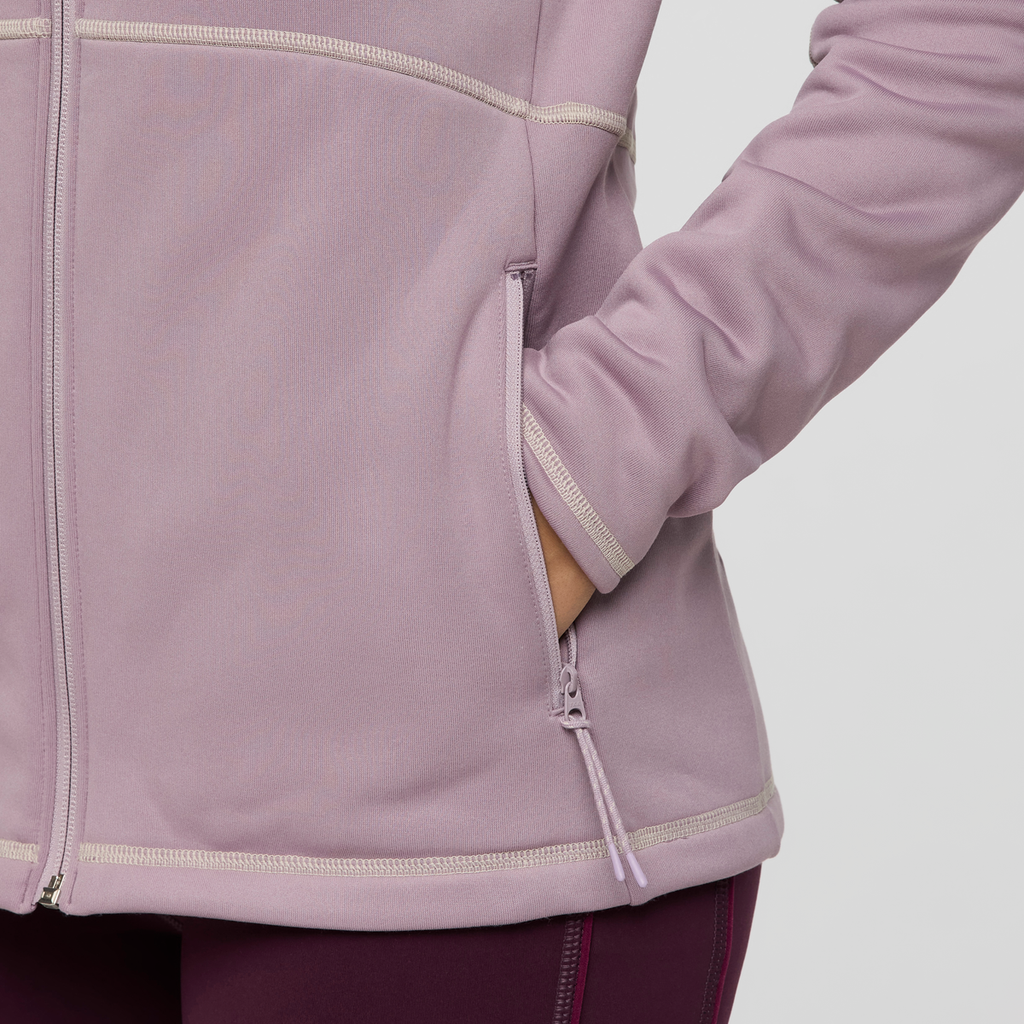 Tempa Fleece Hooded Jacket - Women's, Quartz, Model Avery