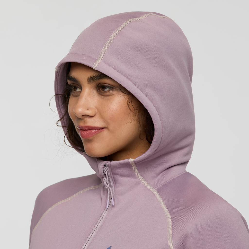 Tempa Fleece Hooded Jacket - Women's, Quartz, Model Avery