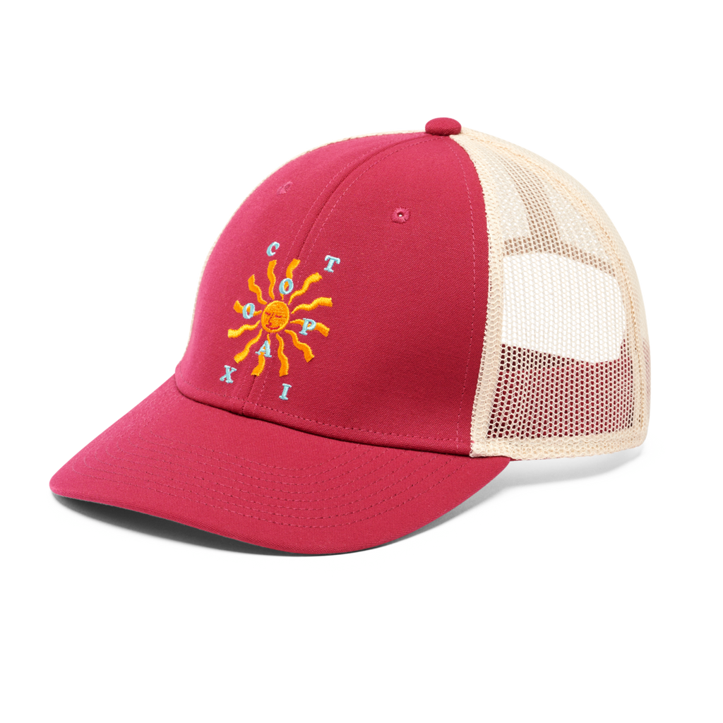 Happy Day Trucker Hat, Raspberry