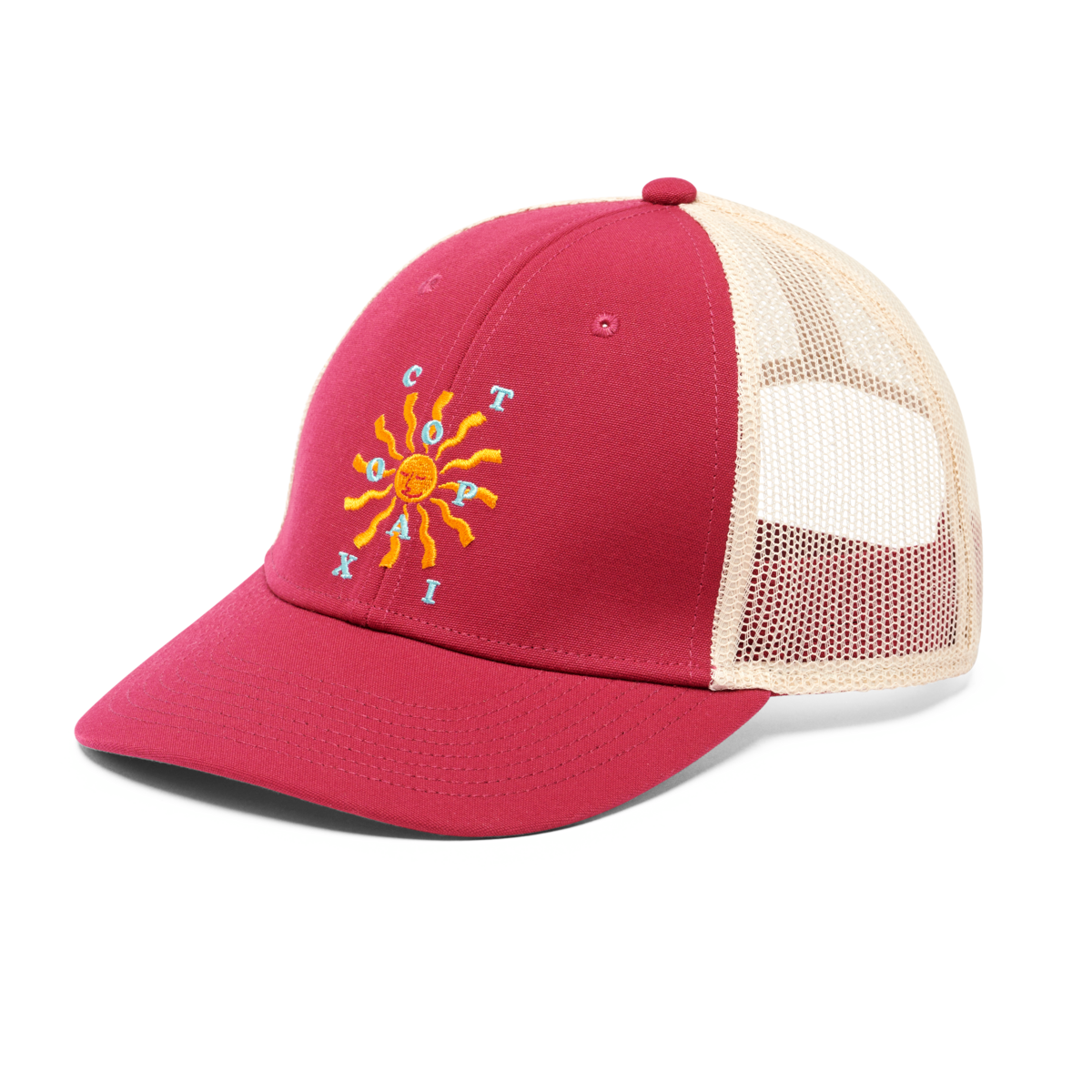 Happy Day Trucker Hat, Raspberry