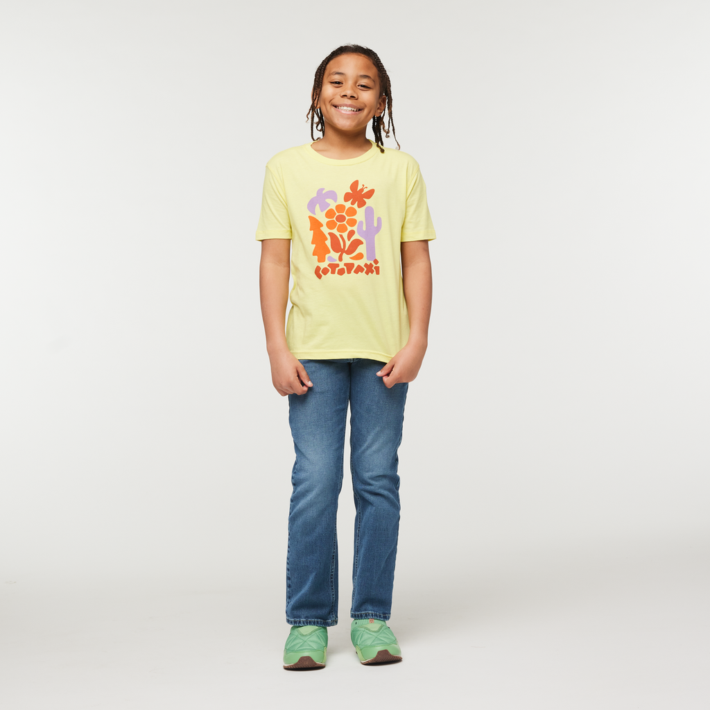 Day Hike Organic T-Shirt - Kids', Lemonade, Model Isaiah