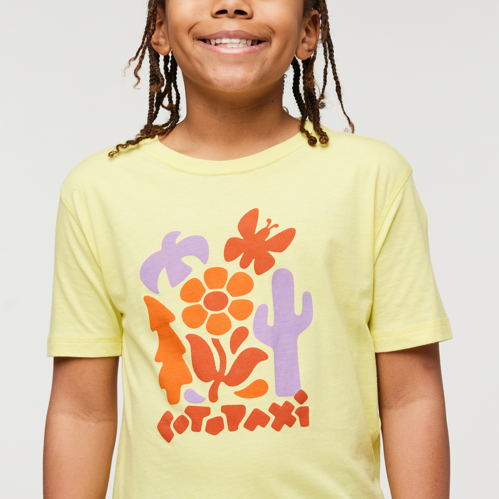 Day Hike Organic T-Shirt - Kids', Lemonade, Model Isaiah