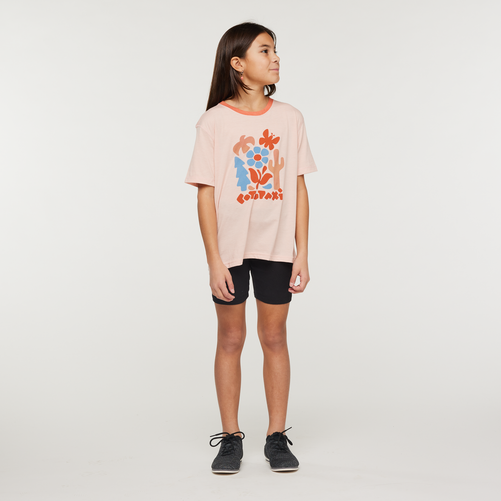 Day Hike Organic T-Shirt - Kids', Sand, Model Scarlett