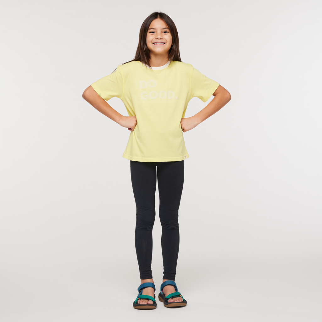 Do Good Organic T-Shirt - Kids', Lemonade, Model Scarlett