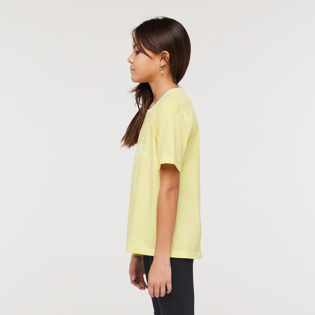 Do Good Organic T-Shirt - Kids', Lemonade, Model Scarlett