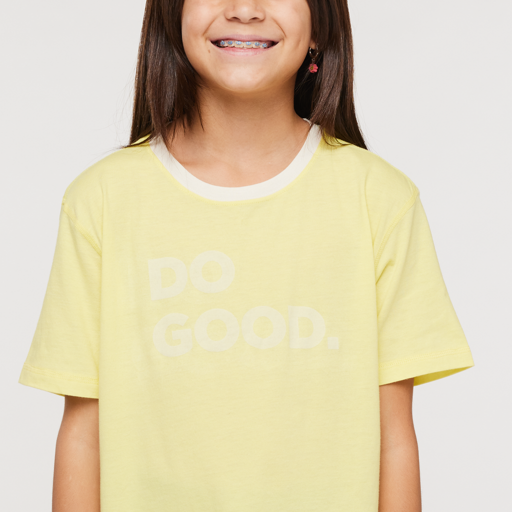 Do Good Organic T-Shirt - Kids', Lemonade, Model Scarlett