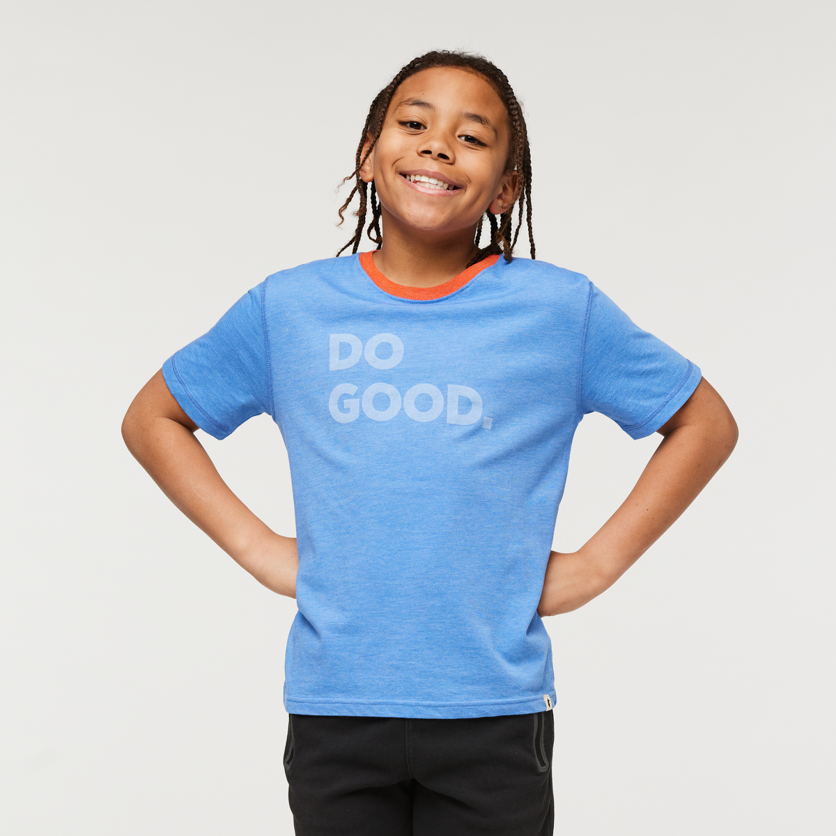 Do Good Organic T-Shirt - Kids', Lupine, Model Isaiah