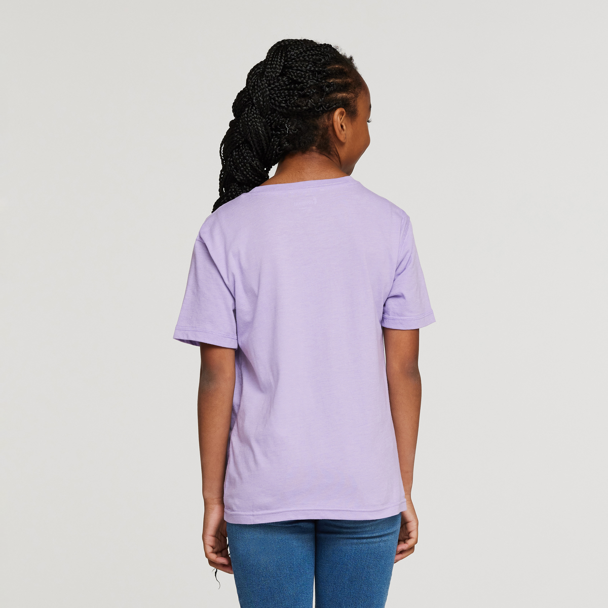 Friends with Nature Organic T-Shirt - Kids', Thistle, Model Adelina