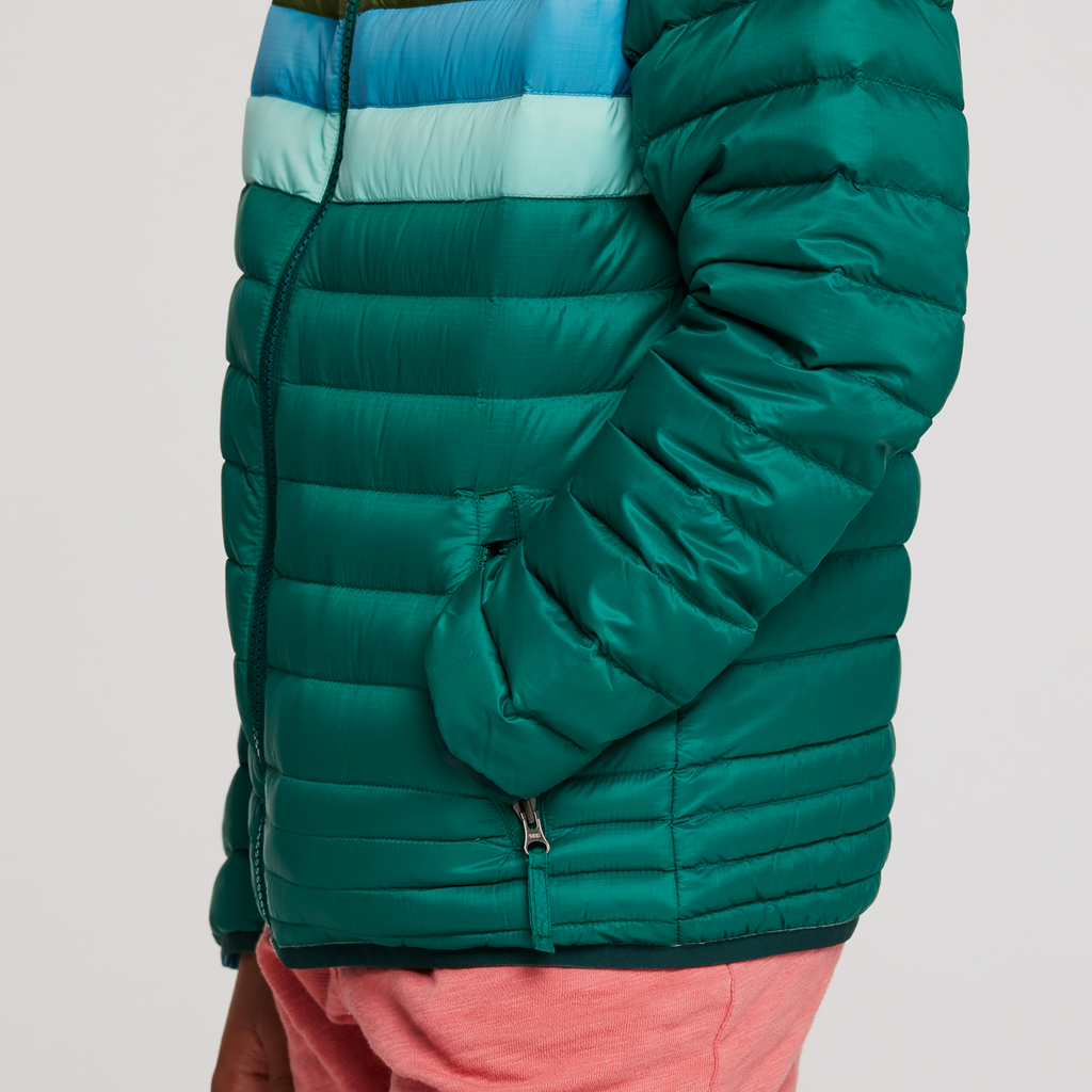  Fuego Down Jacket - Kids', Greenery, Model Isaiah
