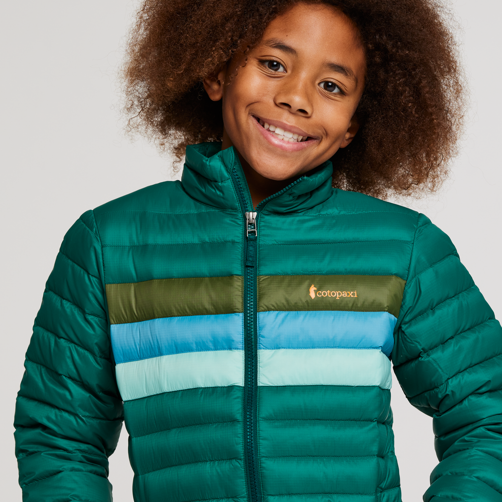 Fuego Down Jacket - Kids', Greenery, Model Isaiah