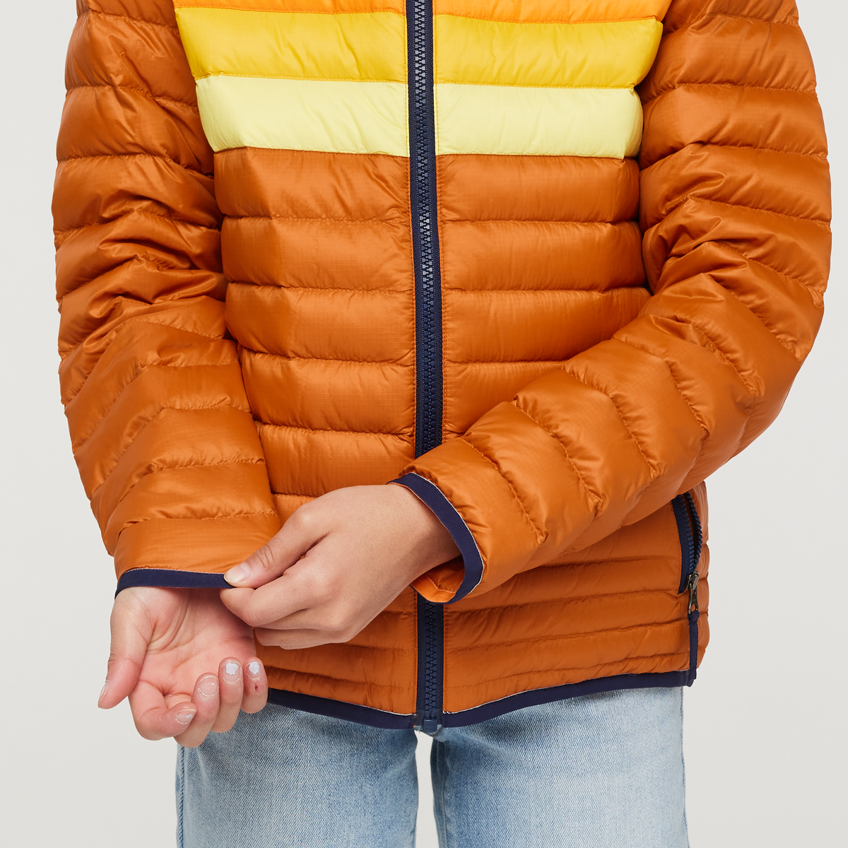 Fuego Down Jacket - Kids', Mezcal, Model Scarlett