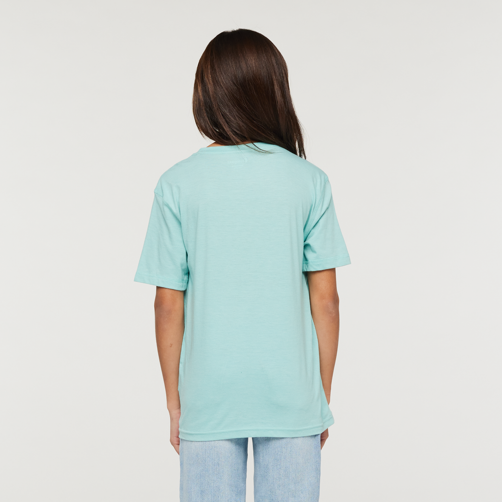 Gear for Good Organic T-Shirt - Kids', Sea Glass, Model Scarlett