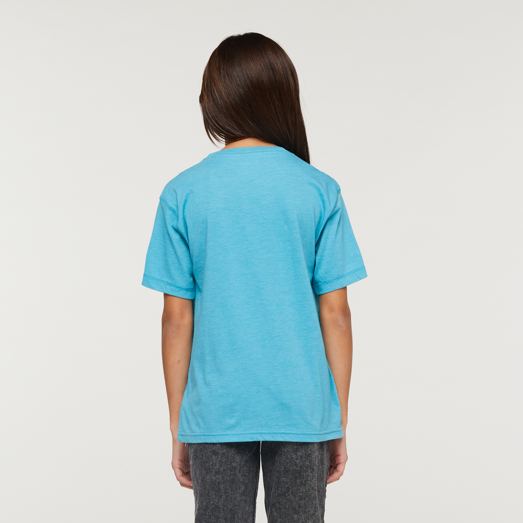 Good Vibes Organic T-Shirt - Kids', Poolside, Model Scarlett