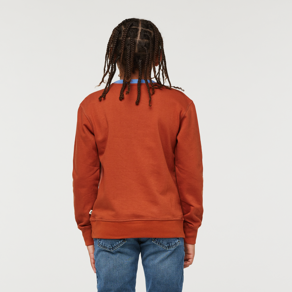 Do Good Organic Crew Sweatshirt - Kids', Earthen/Spice, Model Isaiah