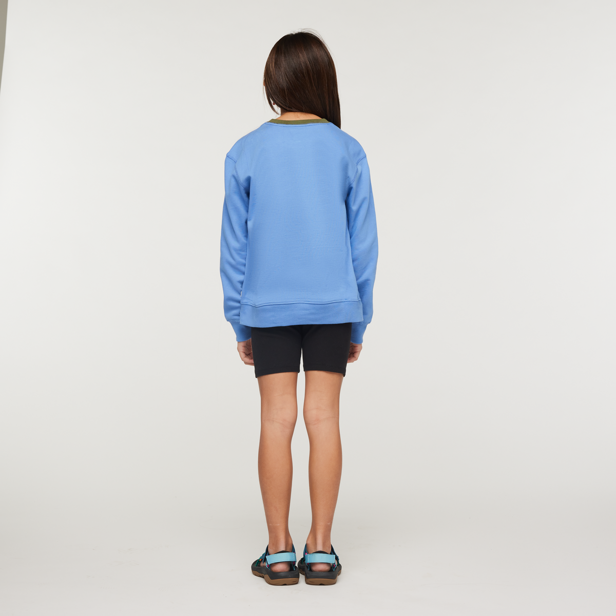 Do Good Organic Crew Sweatshirt - Kids', Lupine, Model Scarlett