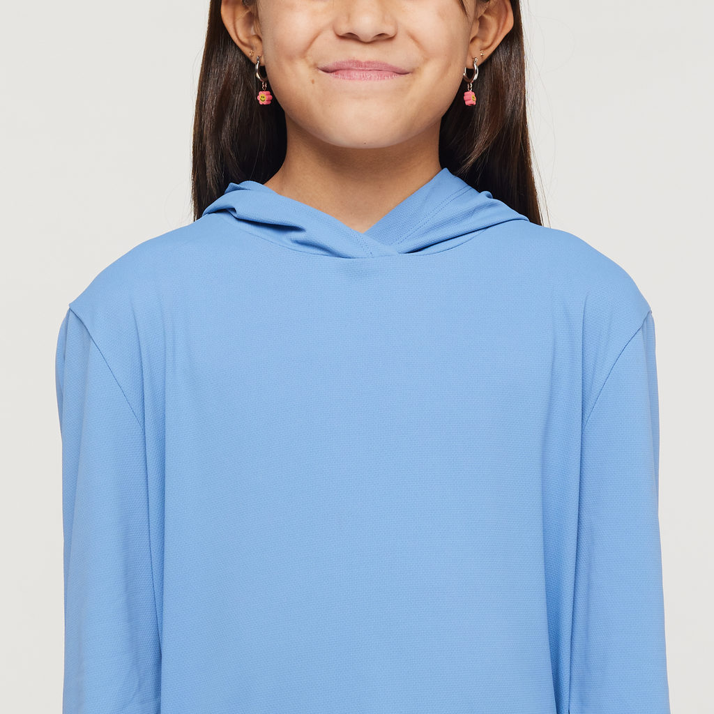 Sombra Sun Hoodie - Kids', Lupine, Model Scarlett