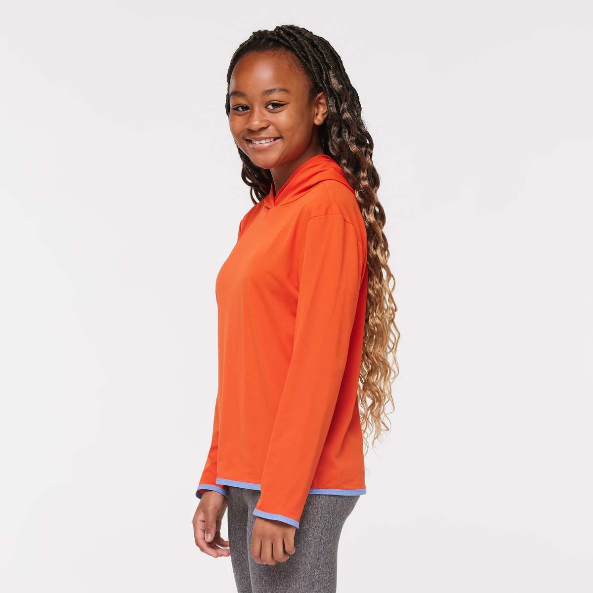 Sombra Sun Hoodie - Kids', Canyon, Model Adelina
