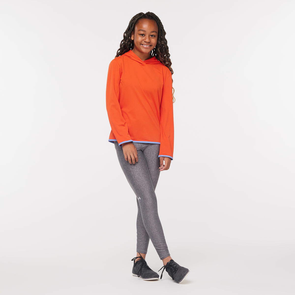 Sombra Sun Hoodie - Kids', Canyon, Model Adelina