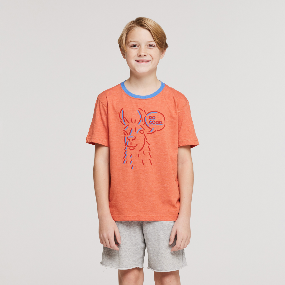 Talking Llama Organic T-Shirt - Kids', Nectar, Model Dax