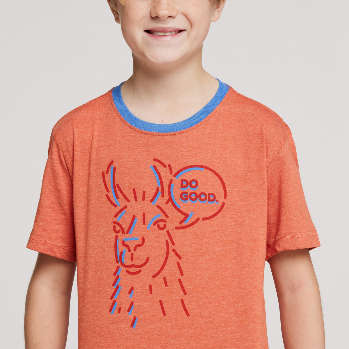 Talking Llama Organic T-Shirt - Kids', Nectar, Model Dax