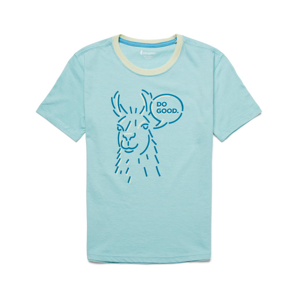 Talking Llama Organic T-Shirt - Kids', Sea Glass