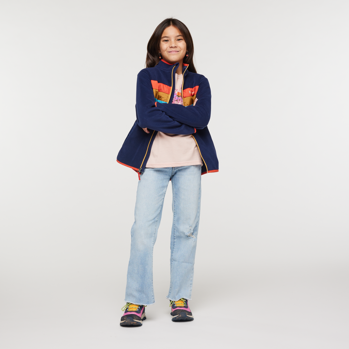 Teca Fleece Jacket - Kids', Rabbit Hole, Model Scarlett