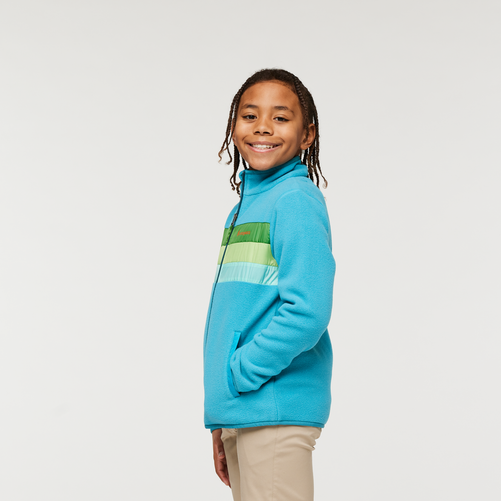 Teca Fleece Jacket - Kids', Seaweed, Model Isaiah