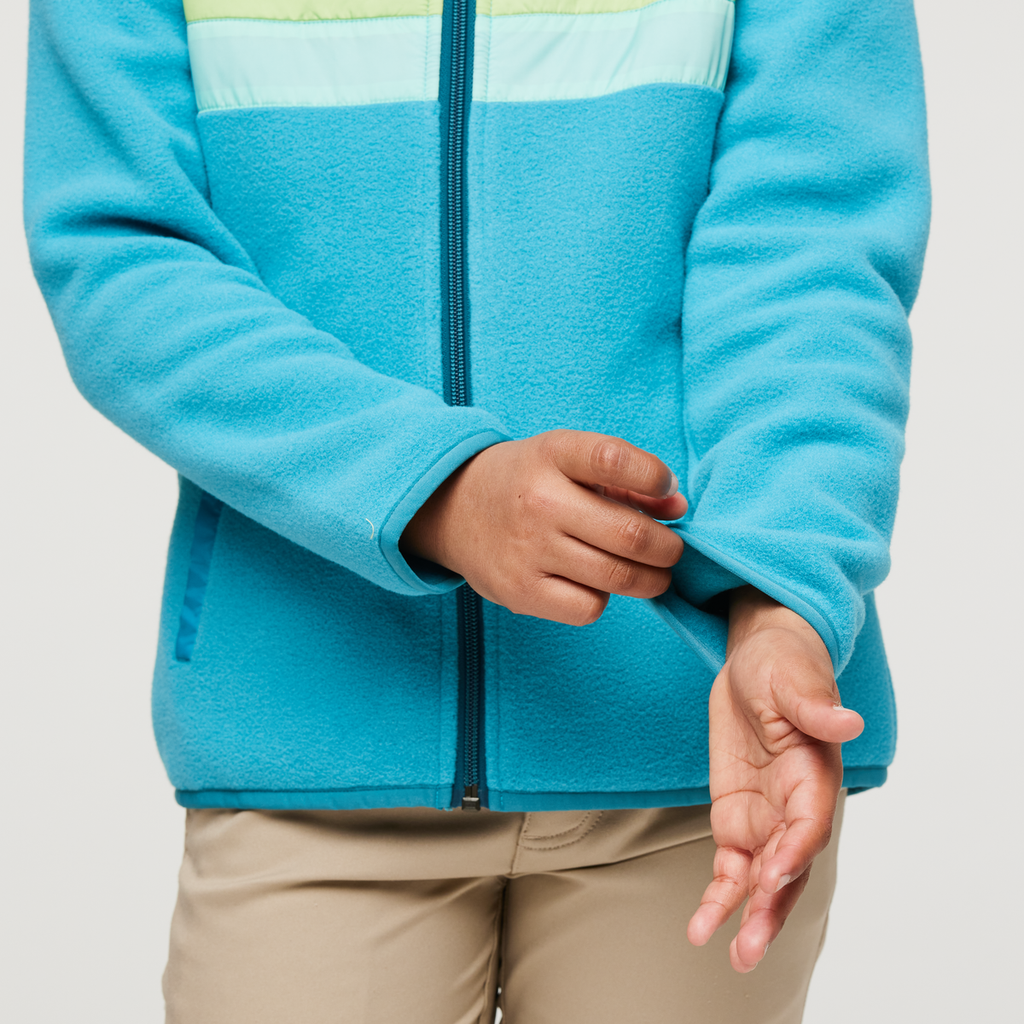 Teca Fleece Jacket - Kids', Seaweed, Model Isaiah