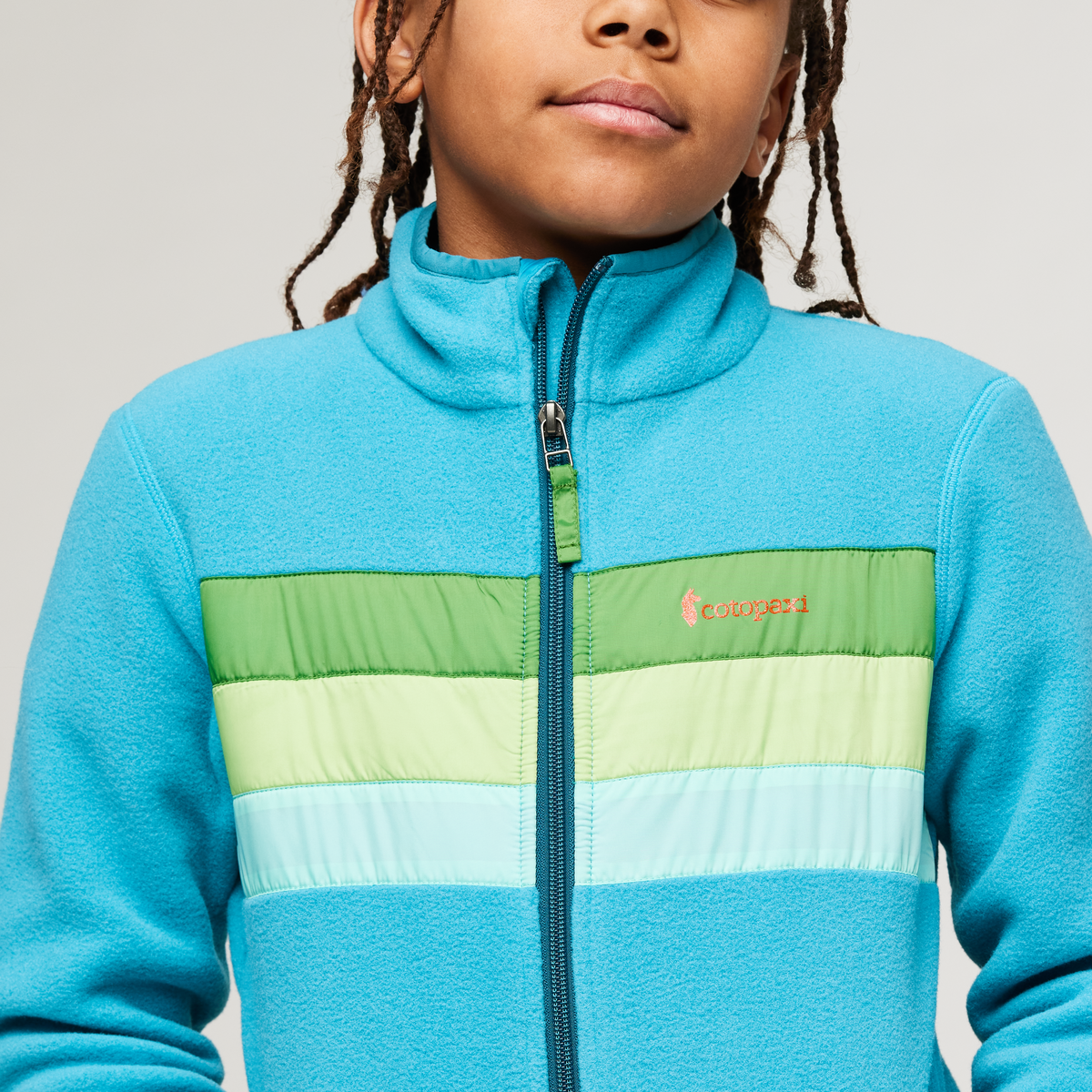 Teca Fleece Jacket - Kids', Seaweed, Model Isaiah