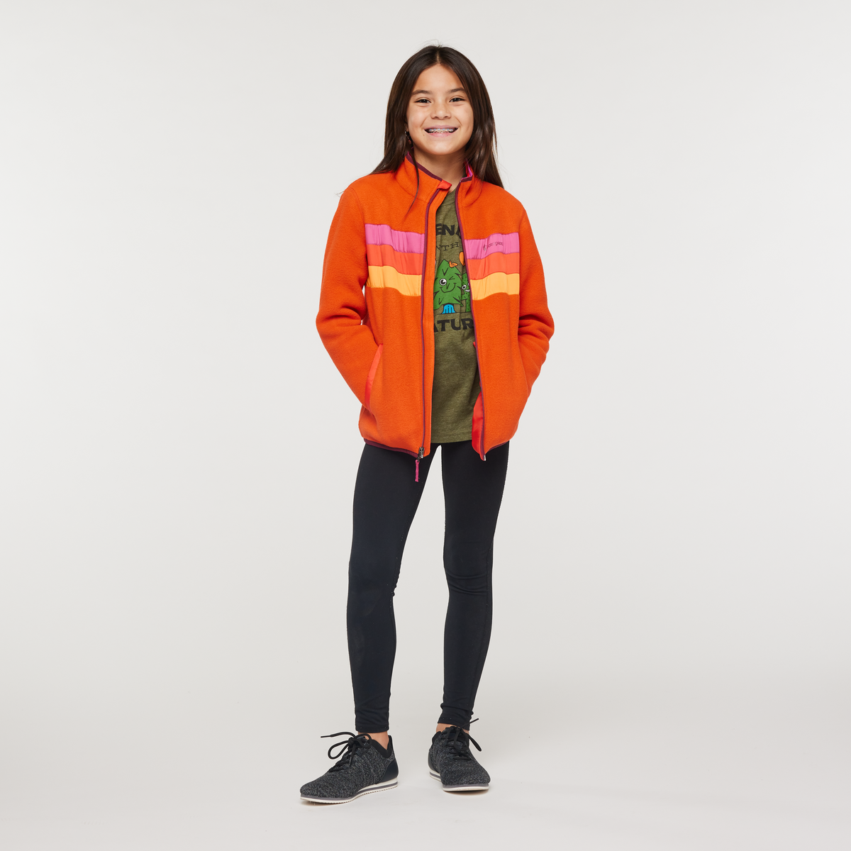 Teca Fleece Jacket - Kids', Sunburn, Model Scarlett