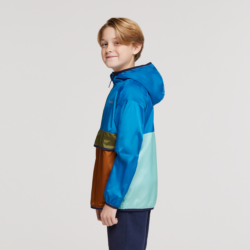 Teca Half-Zip Windbreaker - Kids', Drizzle, Model Dax