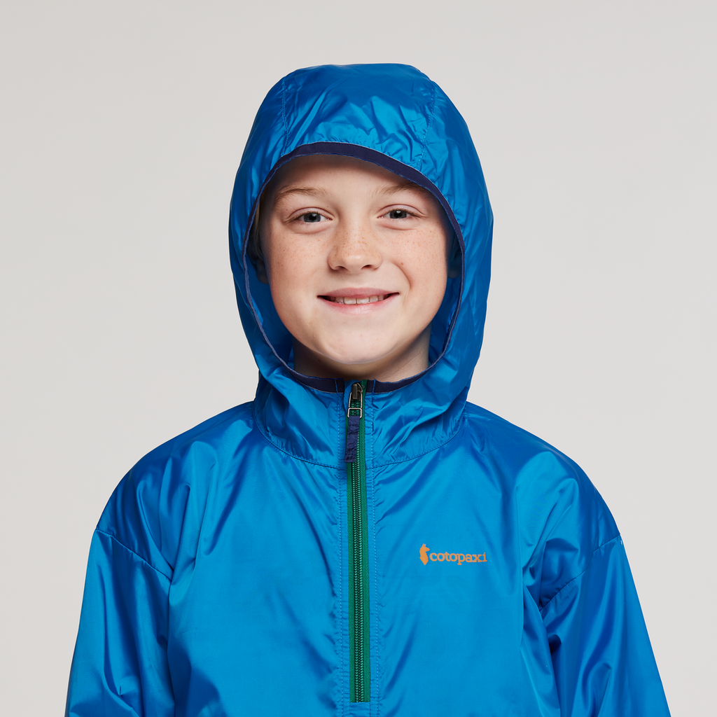 Teca Half-Zip Windbreaker - Kids', Drizzle, Model Dax