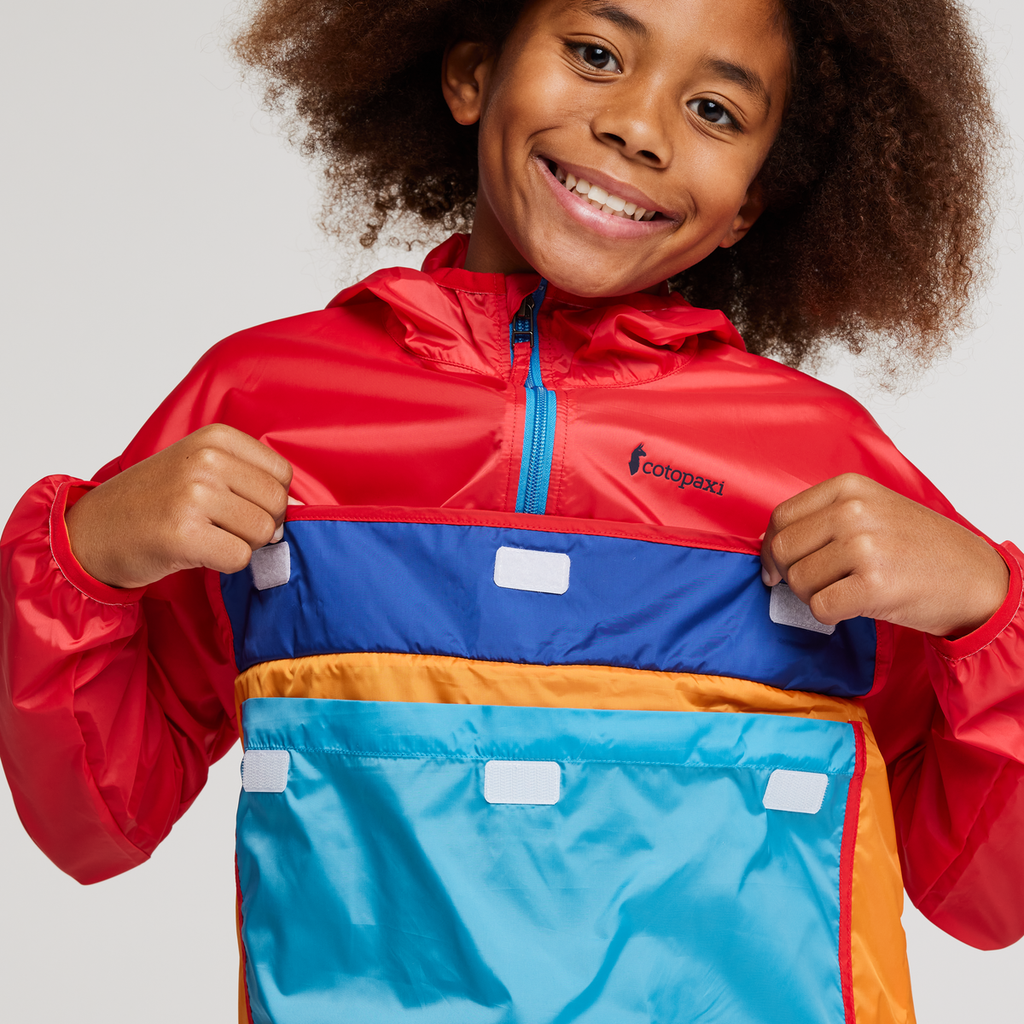 Teca Half-Zip Windbreaker - Kids', Fireball, Model Isaiah