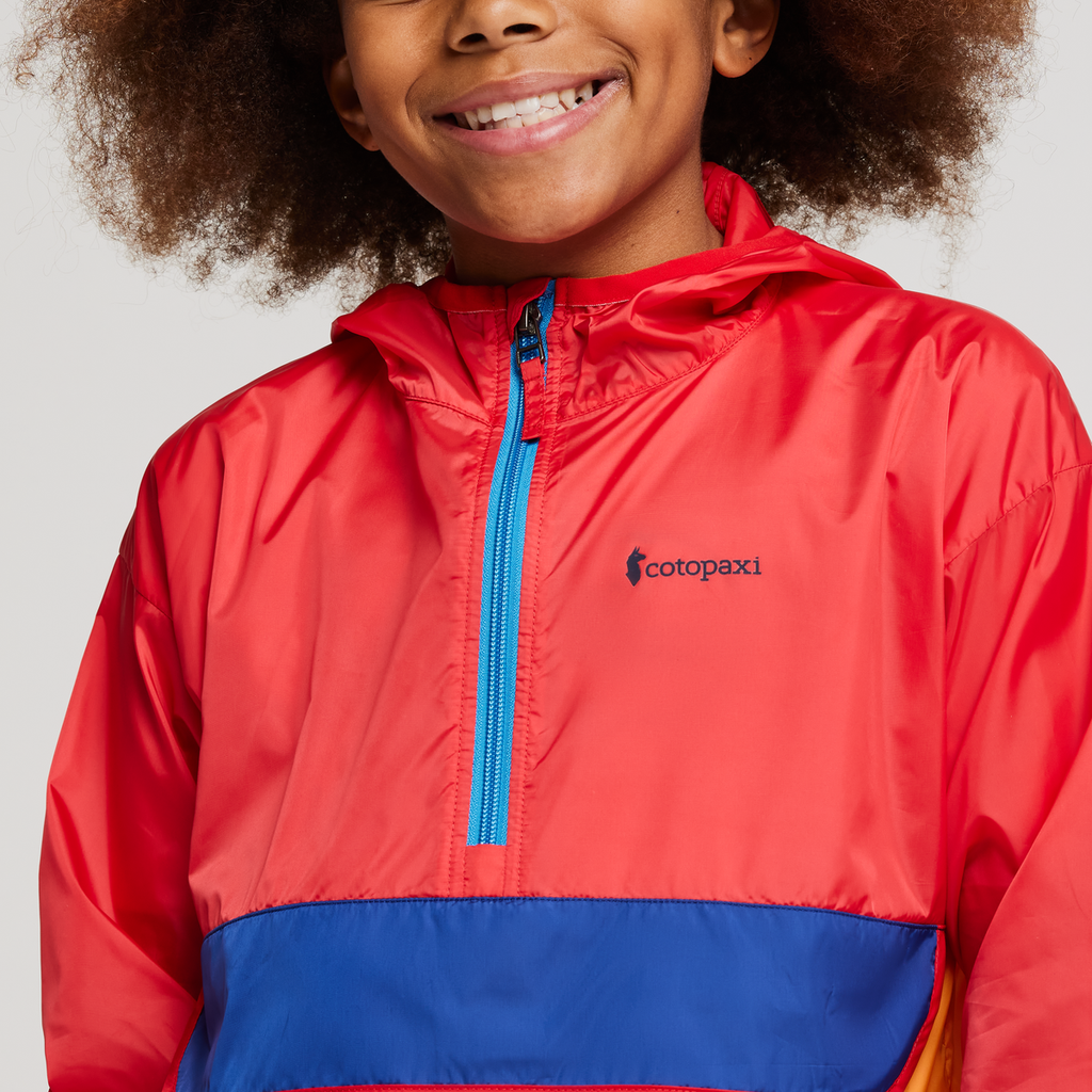 Teca Half-Zip Windbreaker - Kids', Fireball, Model Isaiah
