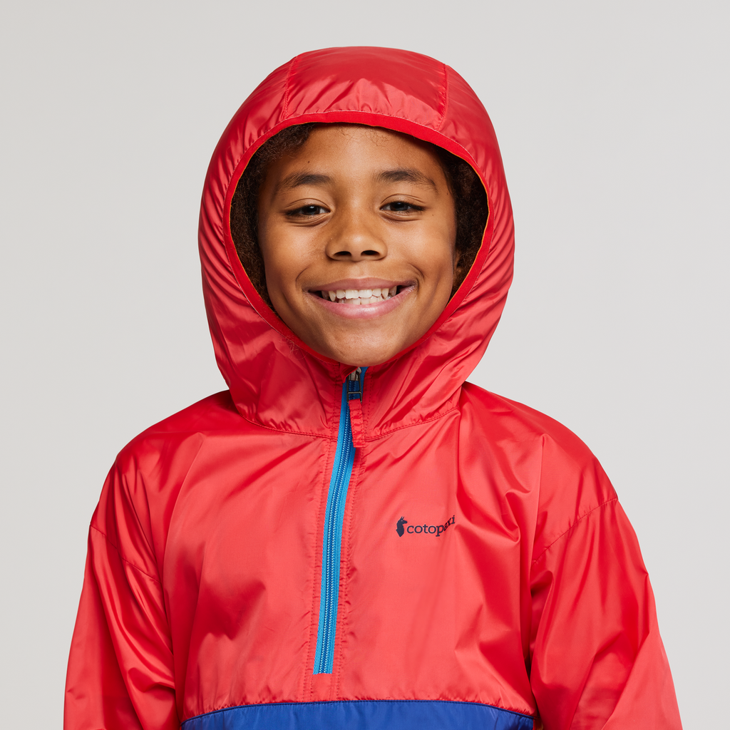 Teca Half-Zip Windbreaker - Kids', Fireball, Model Isaiah
