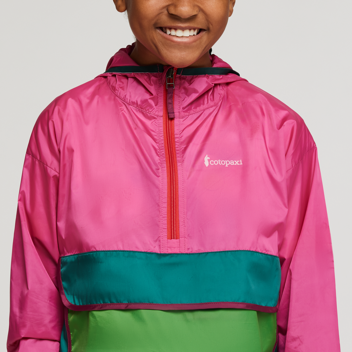Teca Half-Zip Windbreaker - Kids', Juice, Model Adelina