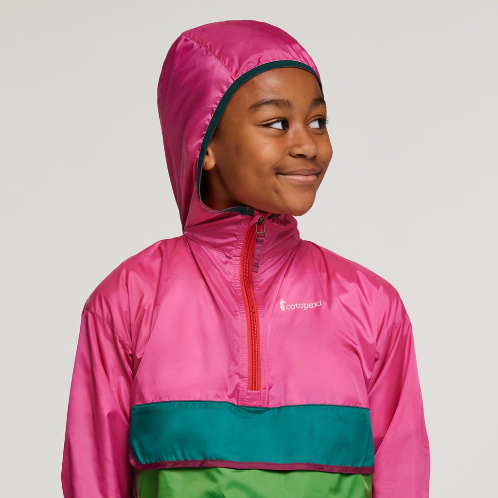Teca Half-Zip Windbreaker - Kids', Juice, Model Adelina