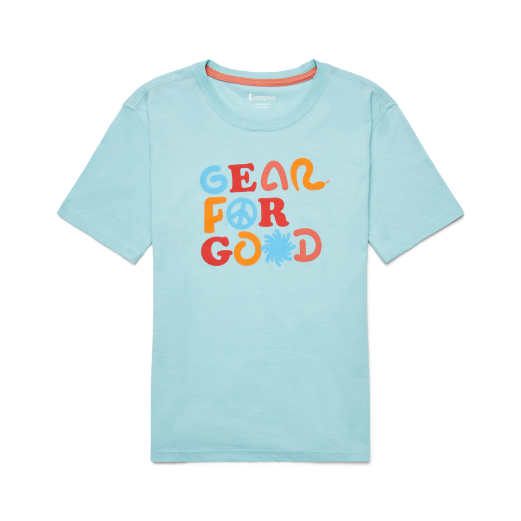 Gear for Good Organic T-Shirt - Kids', Sea Glass, Detail