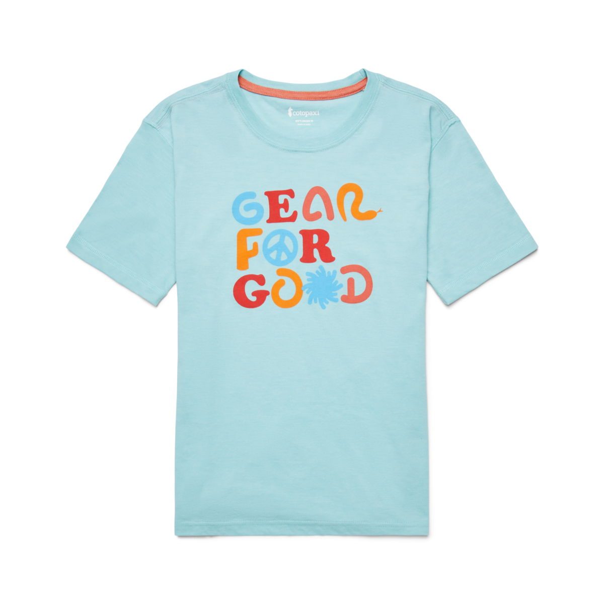 Gear for Good Organic T-Shirt - Kids', Sea Glass, Detail