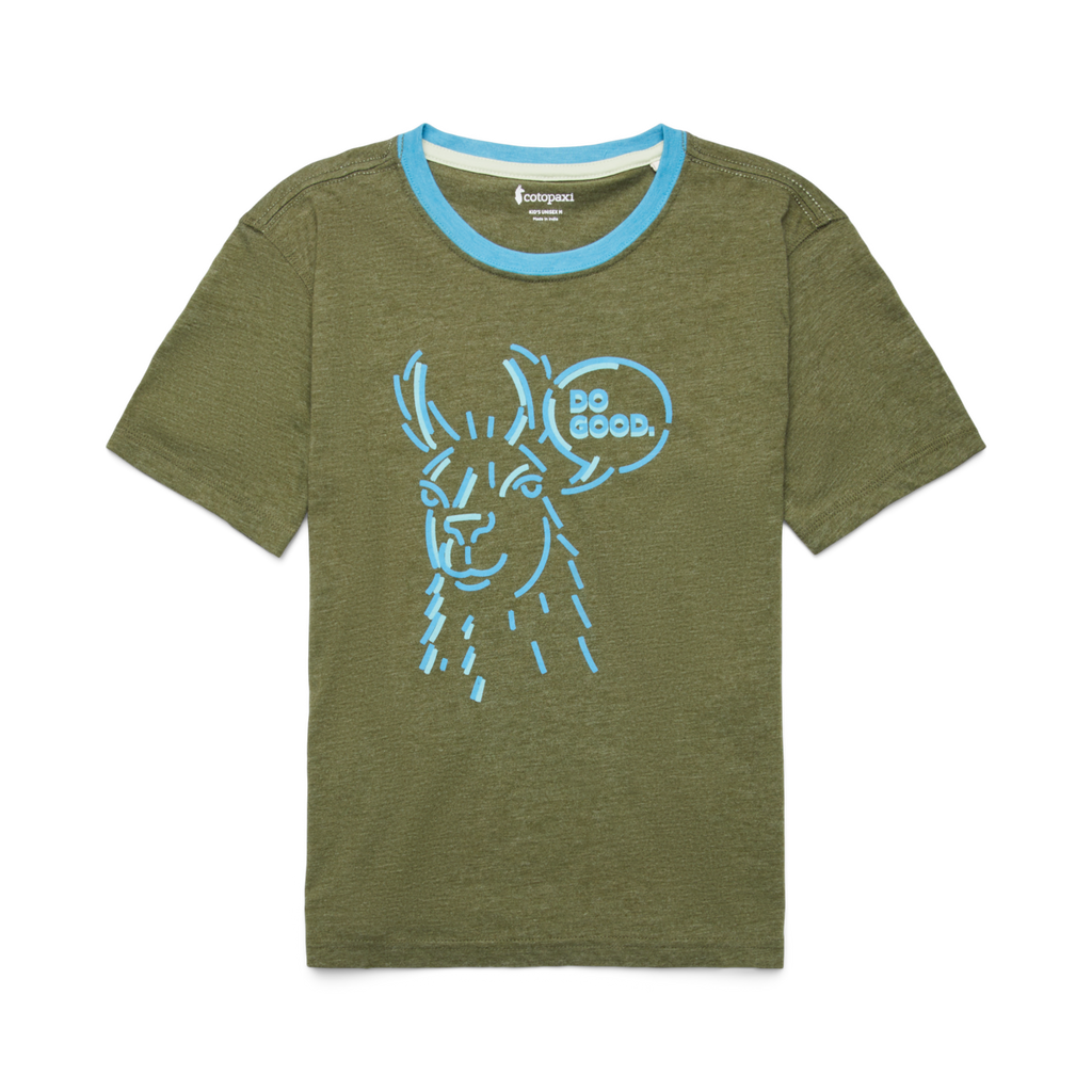 Talking Llama Organic T-Shirt - Kids', Pine