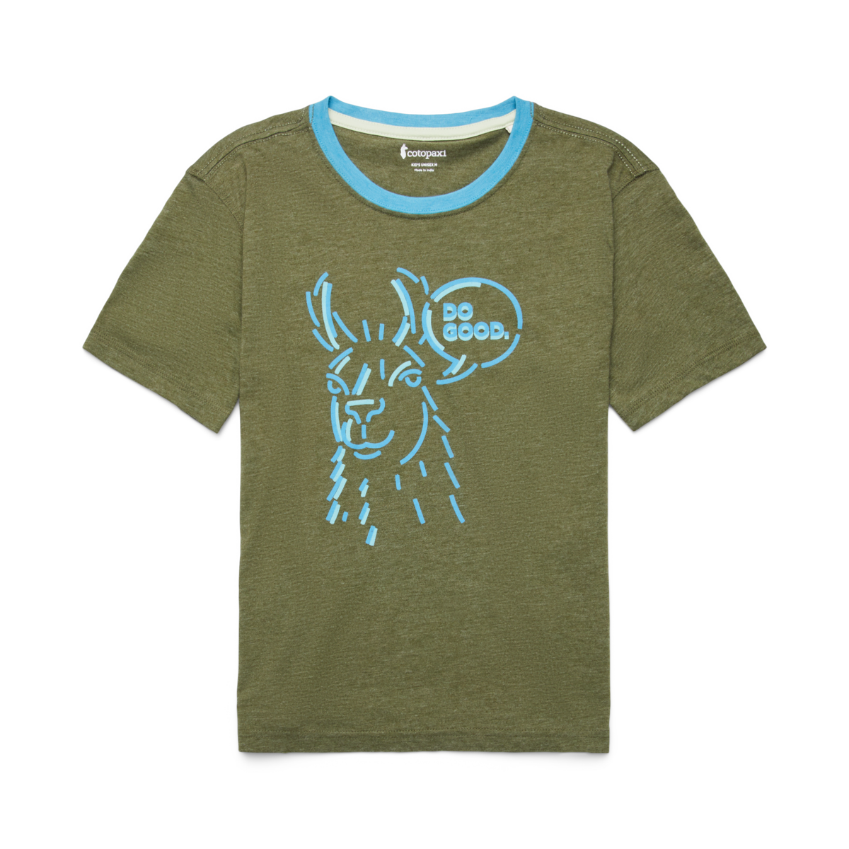 Talking Llama Organic T-Shirt - Kids', Pine