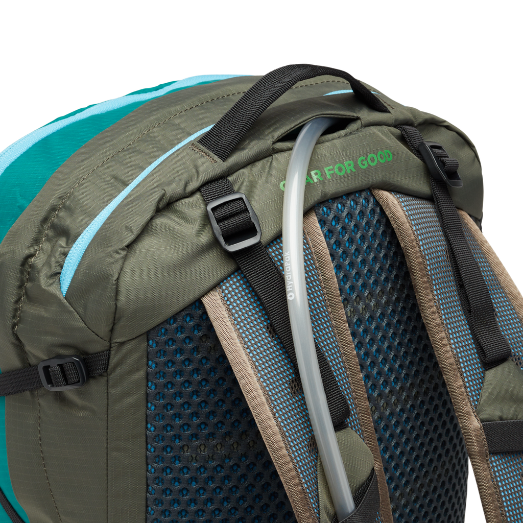 Lagos 25L Hydration Pack, Greenery/Iron, Detail