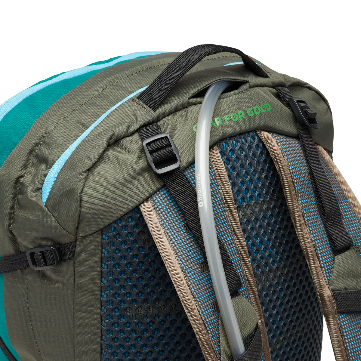 Lagos 25L Hydration Pack, Greenery/Iron, Detail