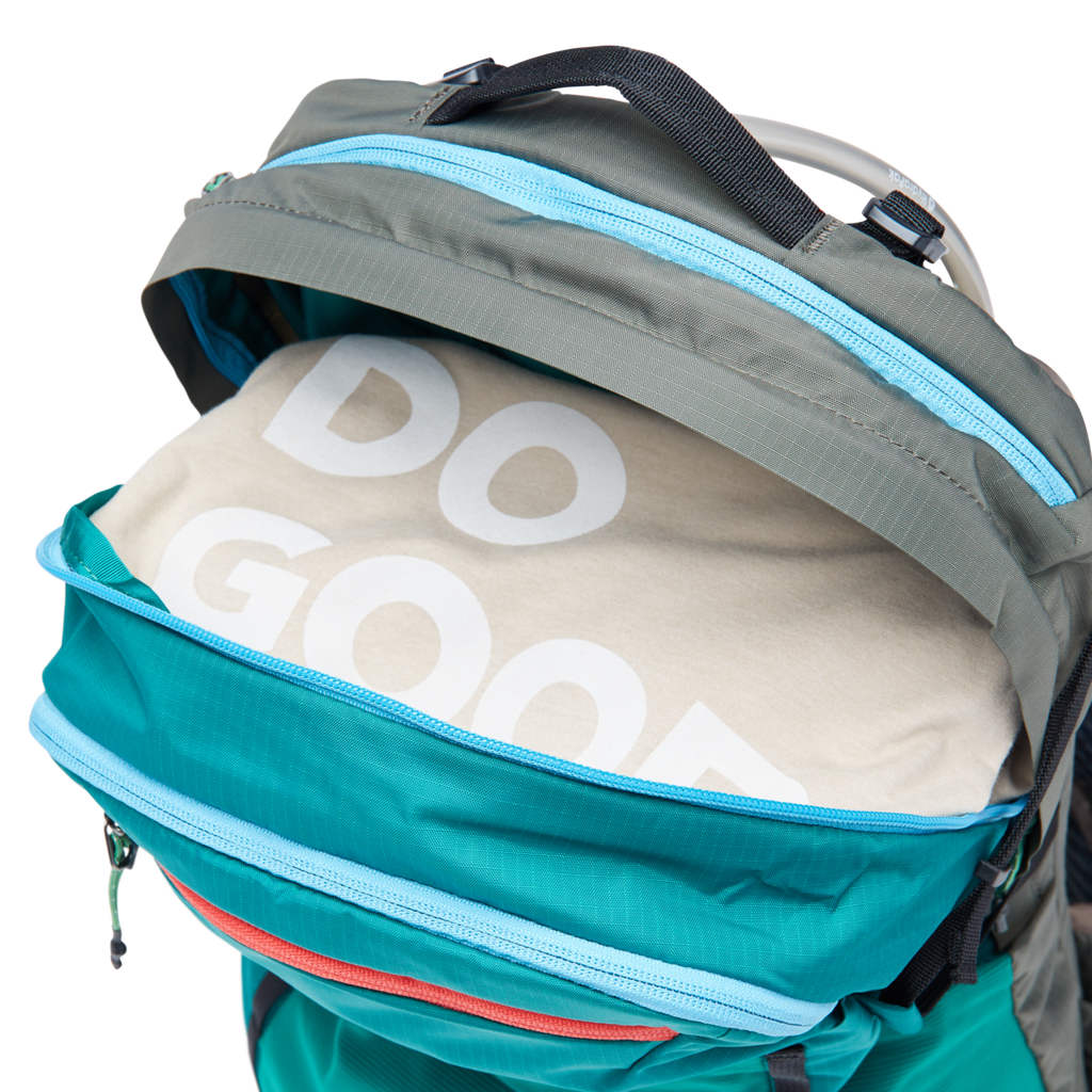 Lagos 25L Hydration Pack, Greenery/Iron, Detail