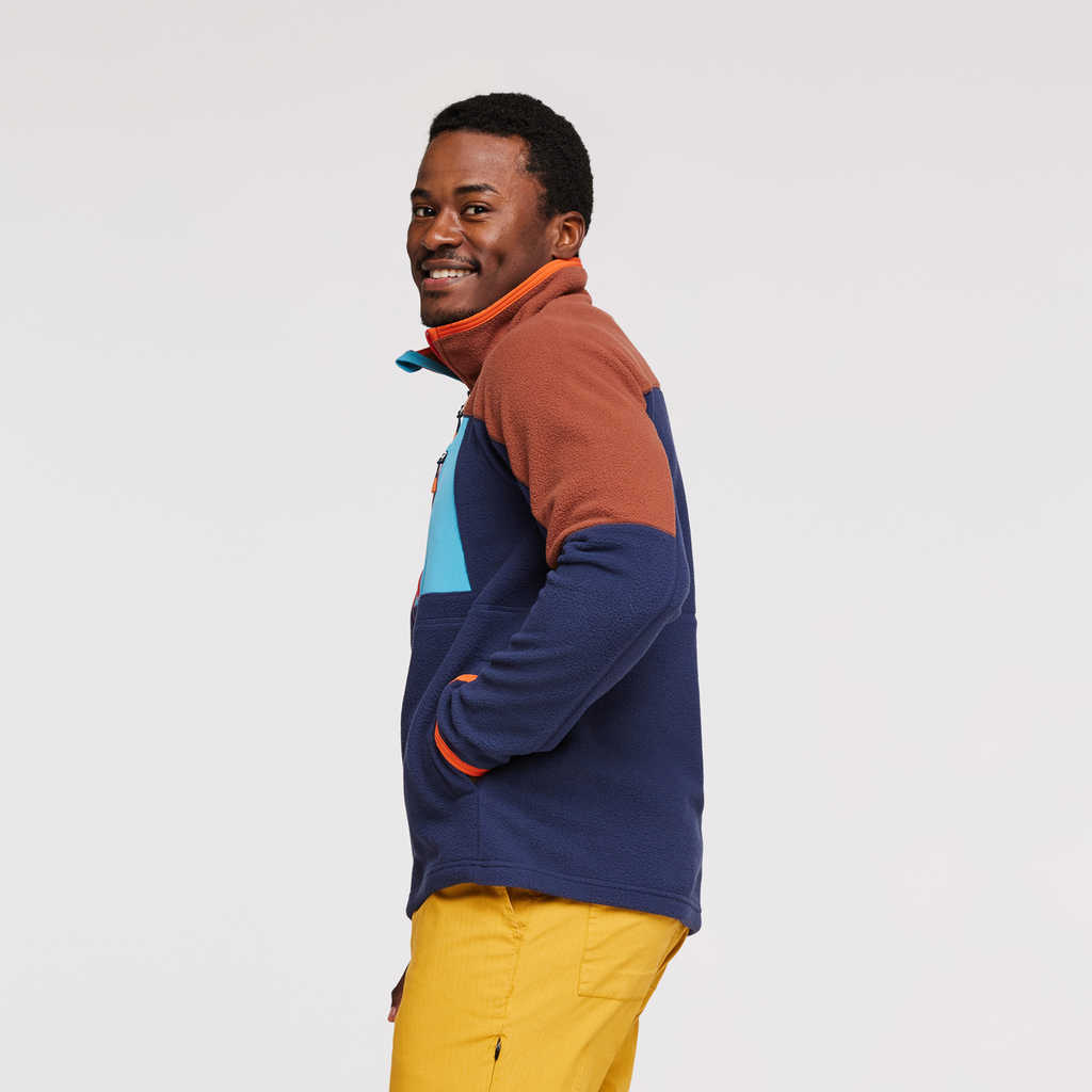 Abrazo Half-Zip Fleece Jacket - Men's, Acorn/Maritime, Model Jeremy